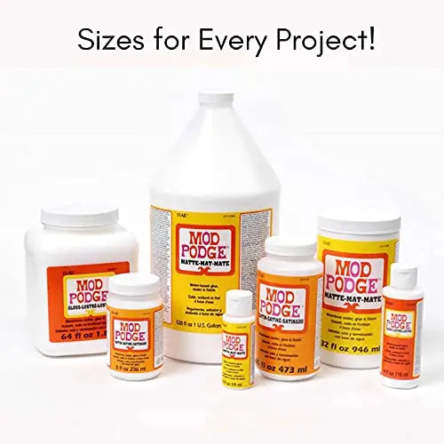 Mod Podge Matte Sealer, Glue & Finish: All-in-One Craft Solution- Quick Dry, Easy Clean, for Wood, Paper, Fabric & More. Non-Toxic - Craft with Confidence, Made in USA, 8 oz., Pack of 1