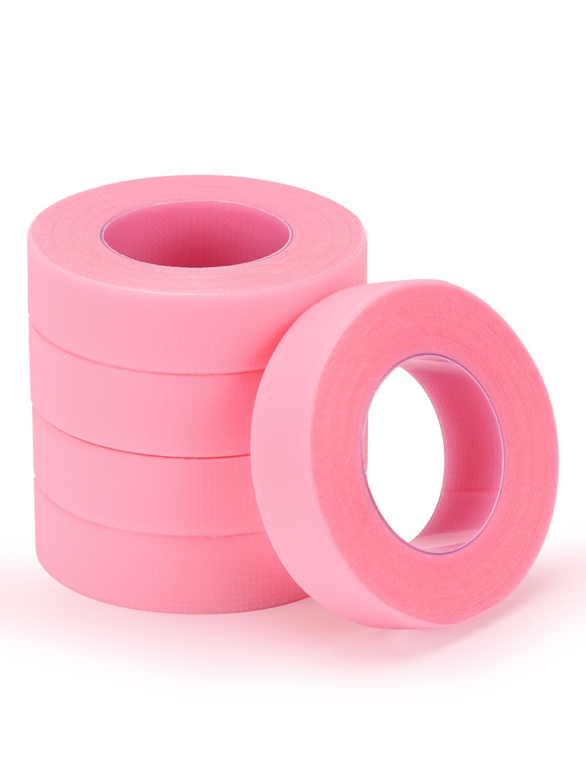 TEOYALL PE Lash Tapes, 5 Rolls Adhesive Micropore Breathable Pink Eyelash Extension Tapes Lash Extensions Supplies - 9 meter/10 Yard Each Roll (5 Rolls)