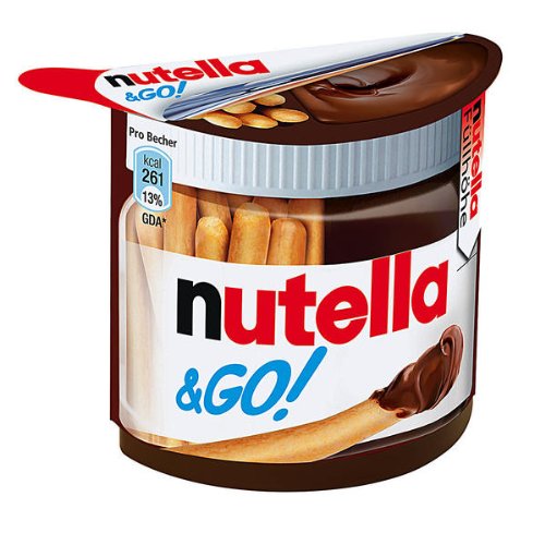 Nutella & GO! Bulk 12 Pack, Hazelnut and Cocoa Spread with Breadsticks, Stocking Stuffers, Snack Cups, 1.8 oz Each​