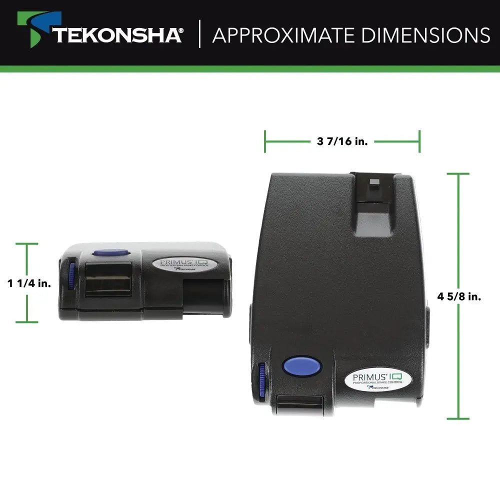 Tekonsha 90160 Primus IQ, Proportional Brake Controller for Trailers with 1-3 Axles, compatible with Ford, GM, Chevy, Dodge, RAM, Toyota, Jeep. Wiring Harness Sold Separately.