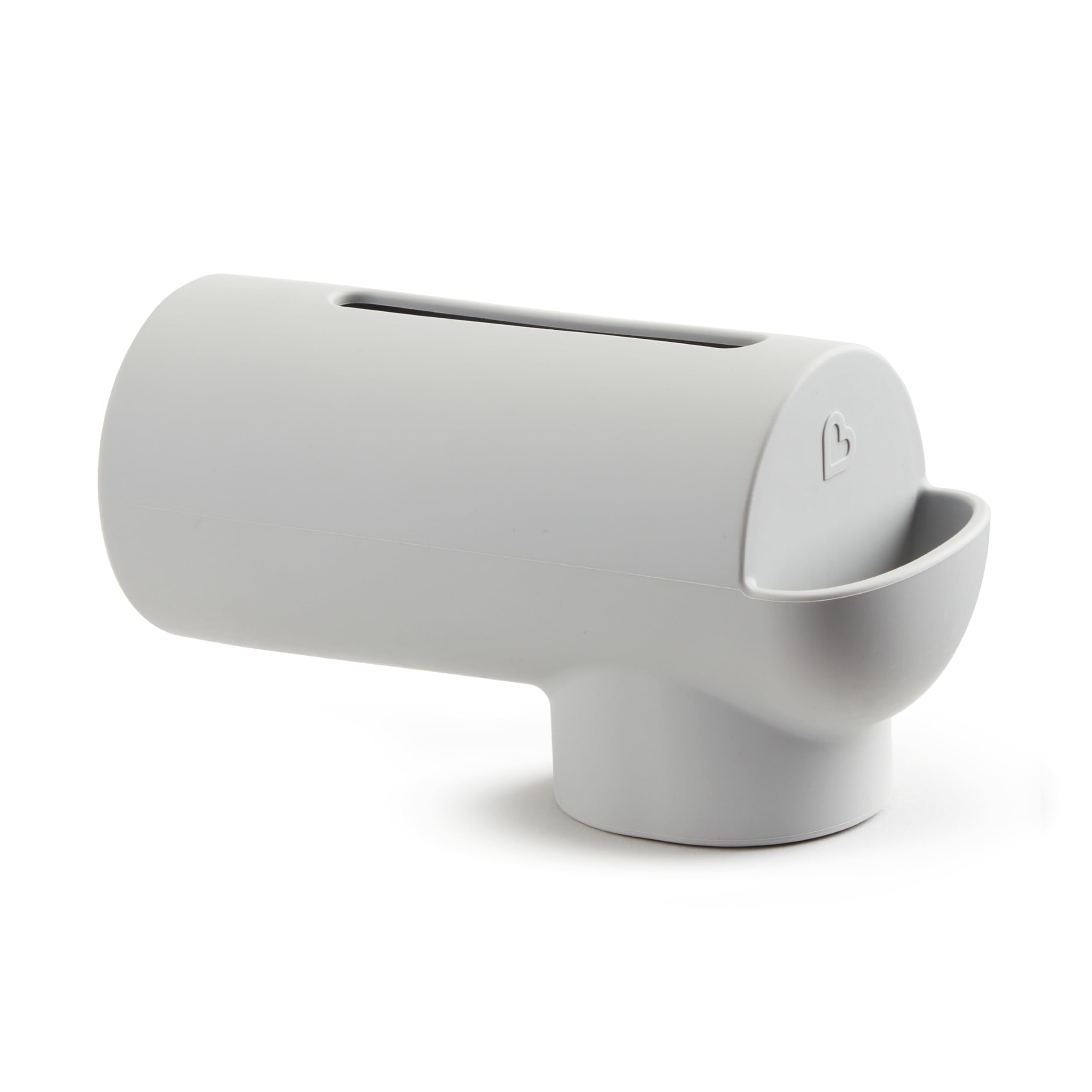 Munchkin Soft Spot Bath Spout Cover for Baby, Bathtub Guard with Built-in Bubble Bath Dispenser, Silicone, Grey