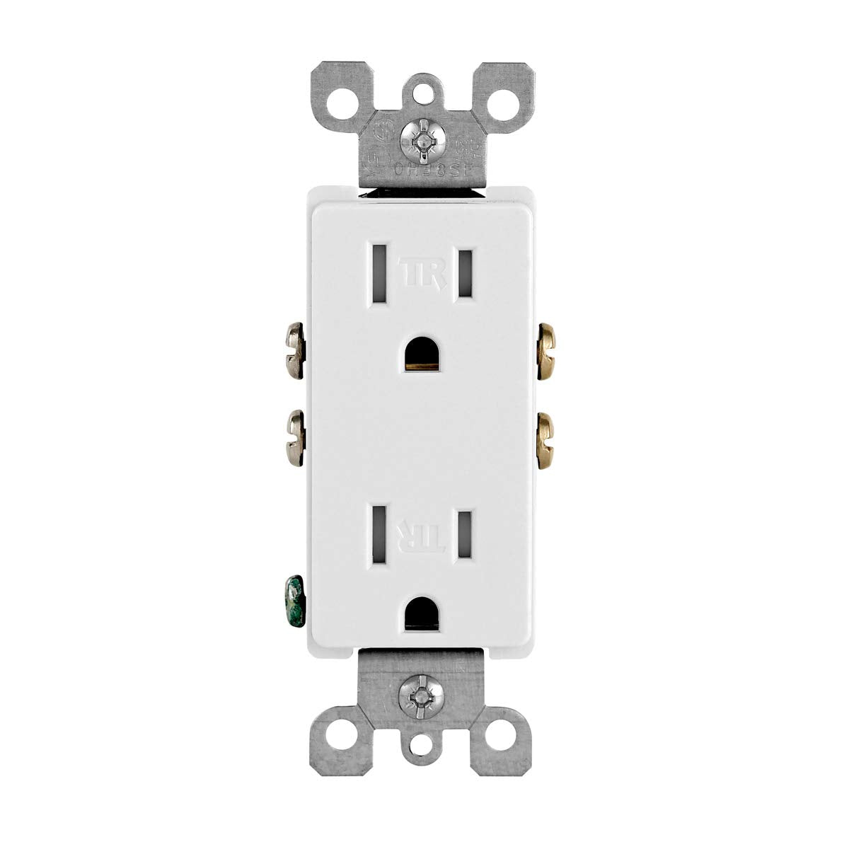 Leviton 15 Amp Decora Tamper-Resistant Duplex Electrical Wall Outlet, 10 Pack, T5325-WMP, White
