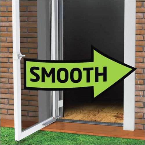 Touch 'n Hold Smooth Door Closer - Single Kit (White) - Standard-Duty Door Closer with Touch-Button Hold Open Feature & Smooth Closing Motion – for (Medium & Lightweight) Storm, Screen Doors.
