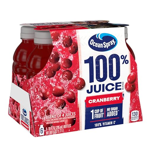 Ocean Spray 100% Saft Cranberry Saftmischung, 295 ml, 6 Stück (1er-Pack)