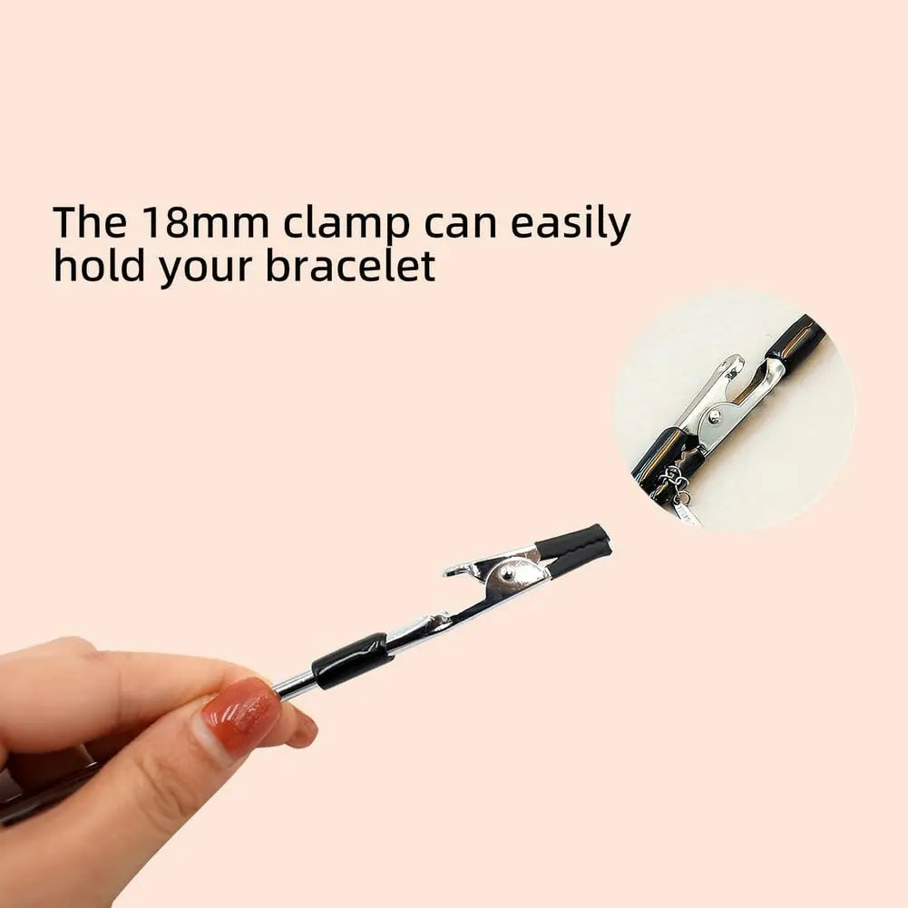 PEOUWNES 2 Pcs Bracelet Helper Tool Hook, Bracelet Helper to Put on Yourself, Wearing Tool Aid Assistance for Necklace Watch Clasps Zippers Crafts Adjustment(Silver and Rose Gold)