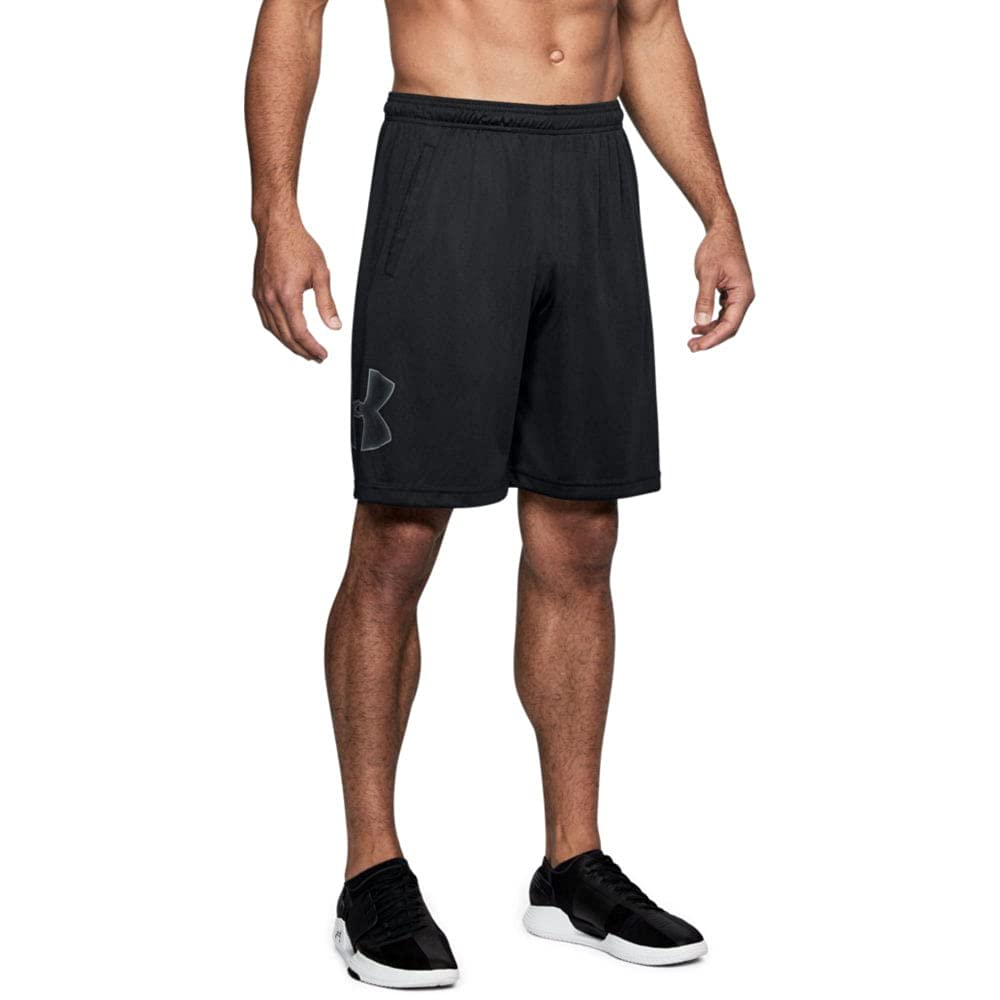 شورت رياضي رجالي UA Tech Graphic من Under Armour مقاس XL لون أسود
