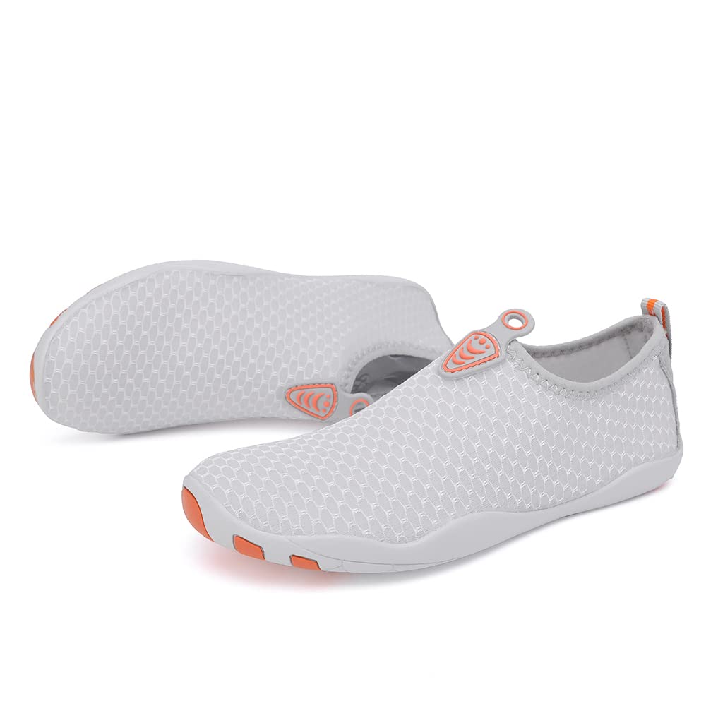 Vsufim Quick-Dry Water Sports Barefoot Shoes Aqua Socks for Swim Beach Pool Surf Yoga for Women Men (8 Women/7 Men)