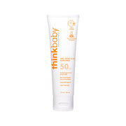 Thinkbaby SPF 50+ Baby Mineral Sunscreen - Safe, Natural Sunblock for Babies - Water Resistant Sun Cream - Broad Spectrum UVA/UVB Sun Protection - Vegan Baby Sunscreen Lotion, 3 Oz.