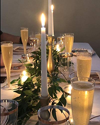 30 Disposable Champagne Flutes - 4.5 oz Gold Glitter Plastic Cups for Parties - Elegant Toasting Glasses - Perfect for Weddings, Engagements, Mimosa Bars, Thanksgiving, Christmas, New Year’s Eve