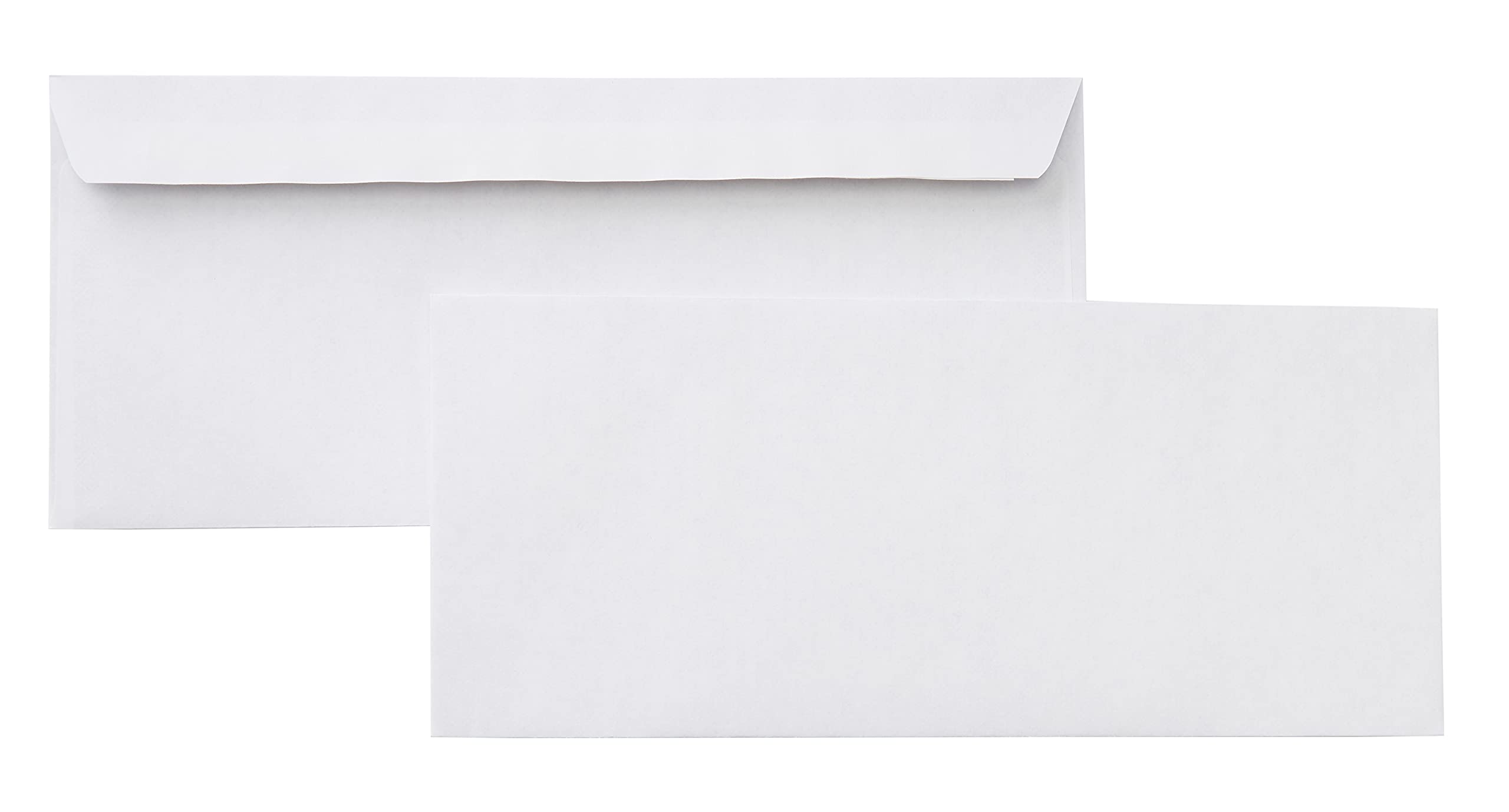 Basics 10 Security-Tinted Self-Seal Business Letter Envelopes, Peel & Seal Adhesive Closure, White, 500-Pack