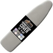 The Original GORILLA GRIP Ironing Board Cover and Pad, Silicone Coating, Thick Scorch Resistant Padding, Heavy Duty Iron Covers Standard Boards, Hook and Loop Fastener Strap, Silver, 15x54