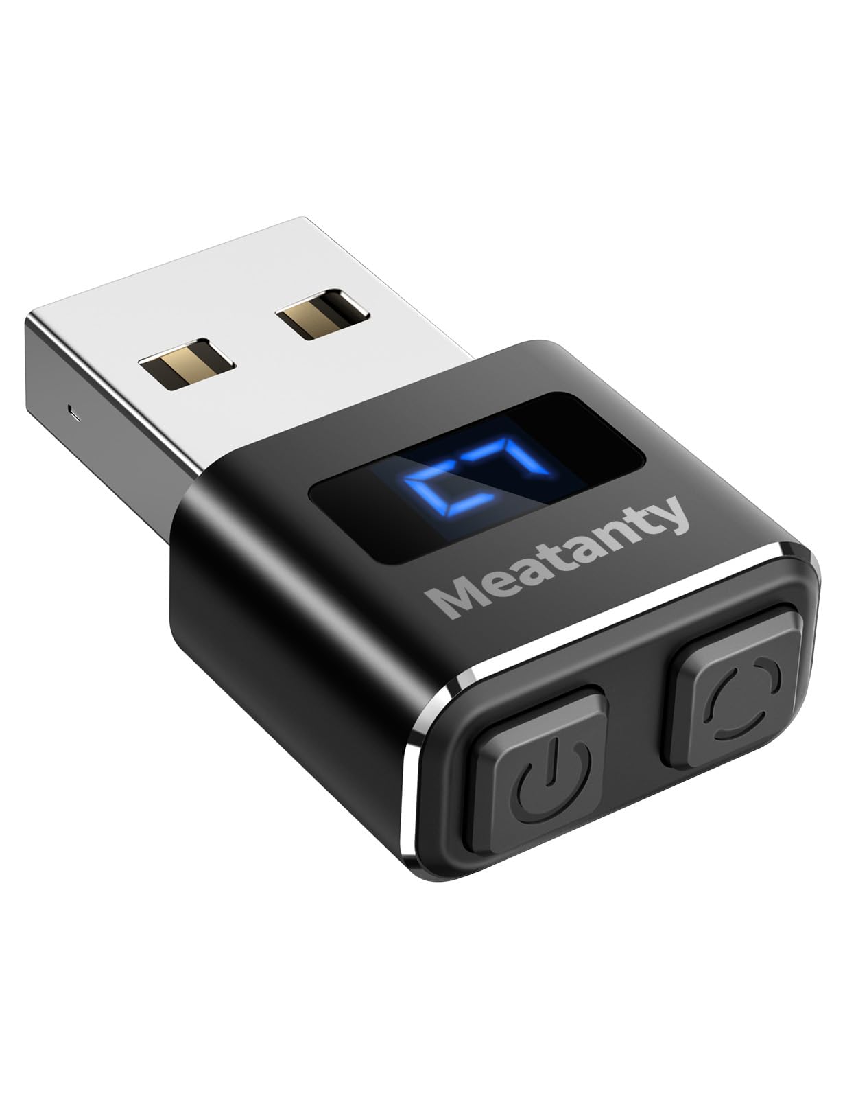 Meatanty Metal Tiny Mouse Jiggler, USB Mouse Mover Undetectable, Automatic Shaker with Separate Mode and ON/Off Buttons, Mouse Moving Device LED Screen, Wiggler Giggler Keep Computer/PC/Laptop Awake