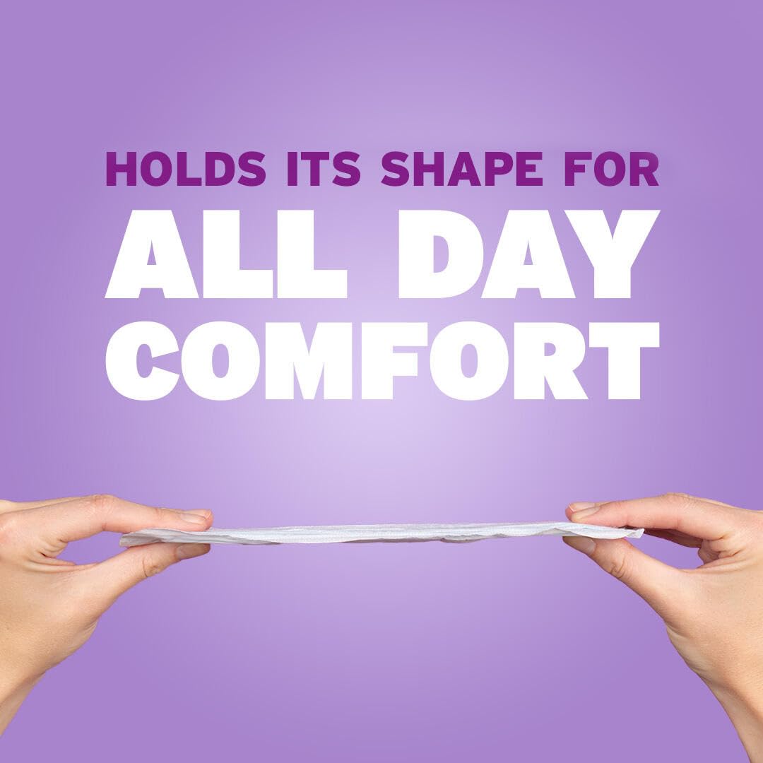 Poise Ultra Thin Incontinence & Postpartum Pads with Wings for Bladder Leaks, 5 Drop Maximum Absorbency, Long Length, 60 Count, Packaging May Vary
