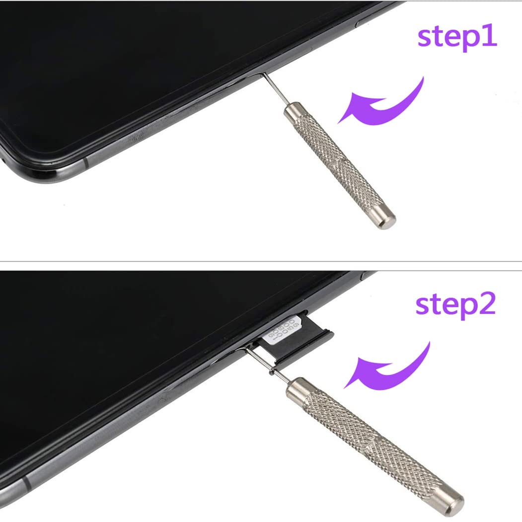AYWFEY 4 Pcs SIM Card Removal Openning Tool Tray Eject Pins Needle Opener Ejector Compatible with All iPhone Apple iPad HTC Samsung Galaxy Cell Phone Smartphone Watchchain Link Remover (Style A)