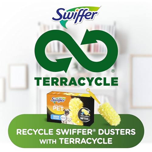 Swiffer Pet Heavy Duty Dusters Refills, Multisurface 360 Dusters with Febreze Odor Defense, 11 Count