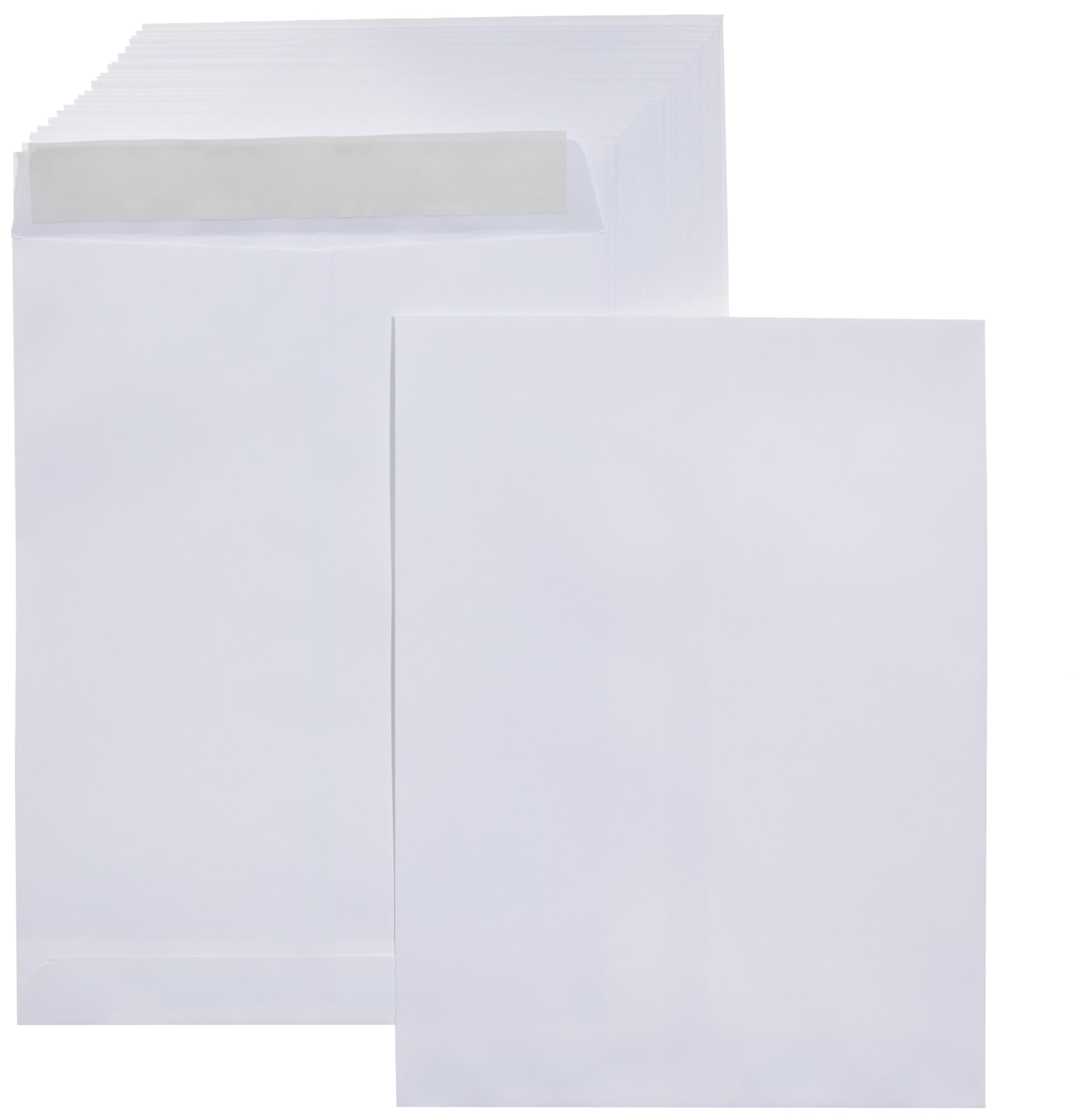 Basics Catalog Mailing Envelopes, Peel and Seal, 9x12 Inch, 100-Pack, White