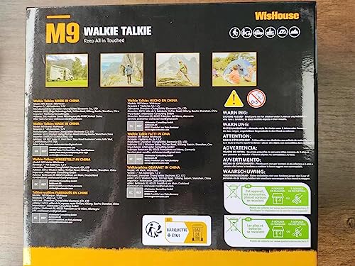 Wishouse Walkie Talkies for Adults Long Range-Rechargeable 4 Pack 2 Way Radios, Hiking Accessories Camping Gear Xmas Birthday Gift for Kids Family with Lamp,SOS Siren,NOAA Weather Alert,Easy to Use