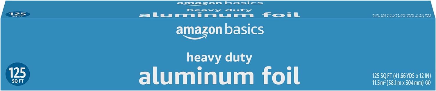 Basics Heavy Duty Aluminum Foil, 125 Sq Ft (Pack of 1)