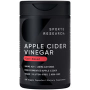Sports Research Apple Cider Vinegar with Cayenne Pepper | Made from Organic Fermented Apple Cider - Non-GMO Project Verified & Vegan Certified (120 Veggie Capsules)