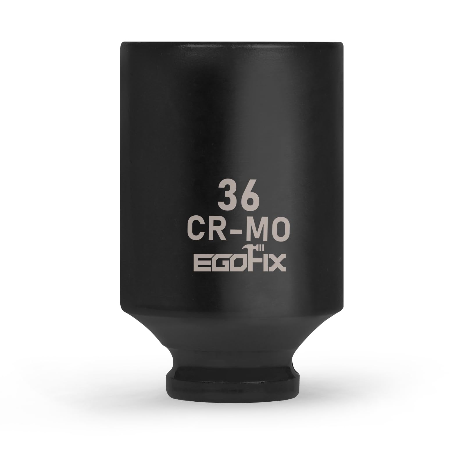 EGOFIX 1/2" Drive Deep Impact Socket, 36mm Metric Socket, CR-MO 6 Point for Easy Removal of Axle Nut