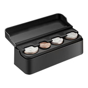 SINGARO Coin Holder for Car, Coin Change Organizer Compatible with Coins of Different Sizes, Dash-Mounted Holder Suitable for Most Cars, Trucks(Black)