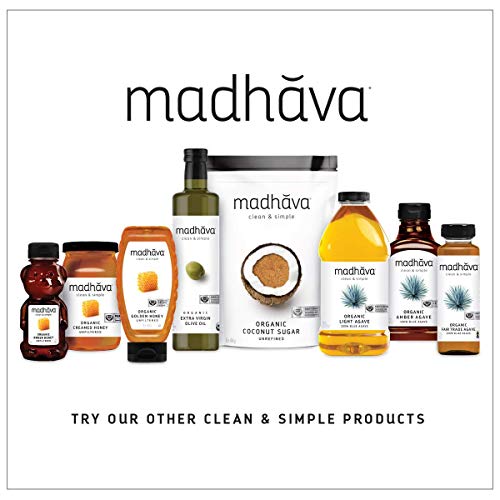 MADHAVA Organic Light Agave, 100% Pure Blue Nectar | Sugar Alternative | Vegan | Non GMO | Natural Liquid Sweetener, 46 Oz. (Pack of 2)