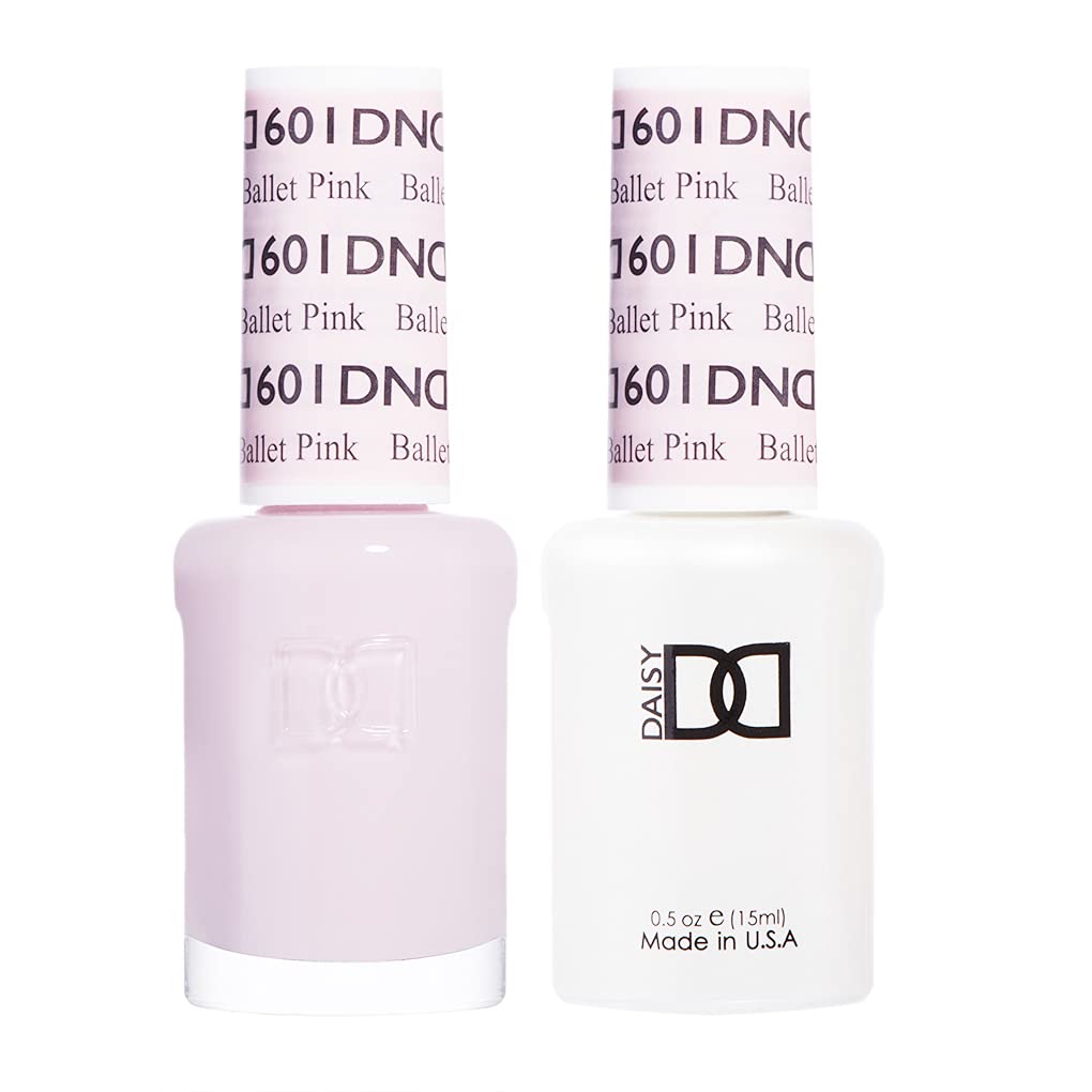 DND Gel-Nagellack-Set, Pink Kollektion, UV/LED Gel-Nagellack und lufttrocknender Nagellack, passendes splitterfreies Nagellack-Duo, 601 Ballet Pink, 15 ml