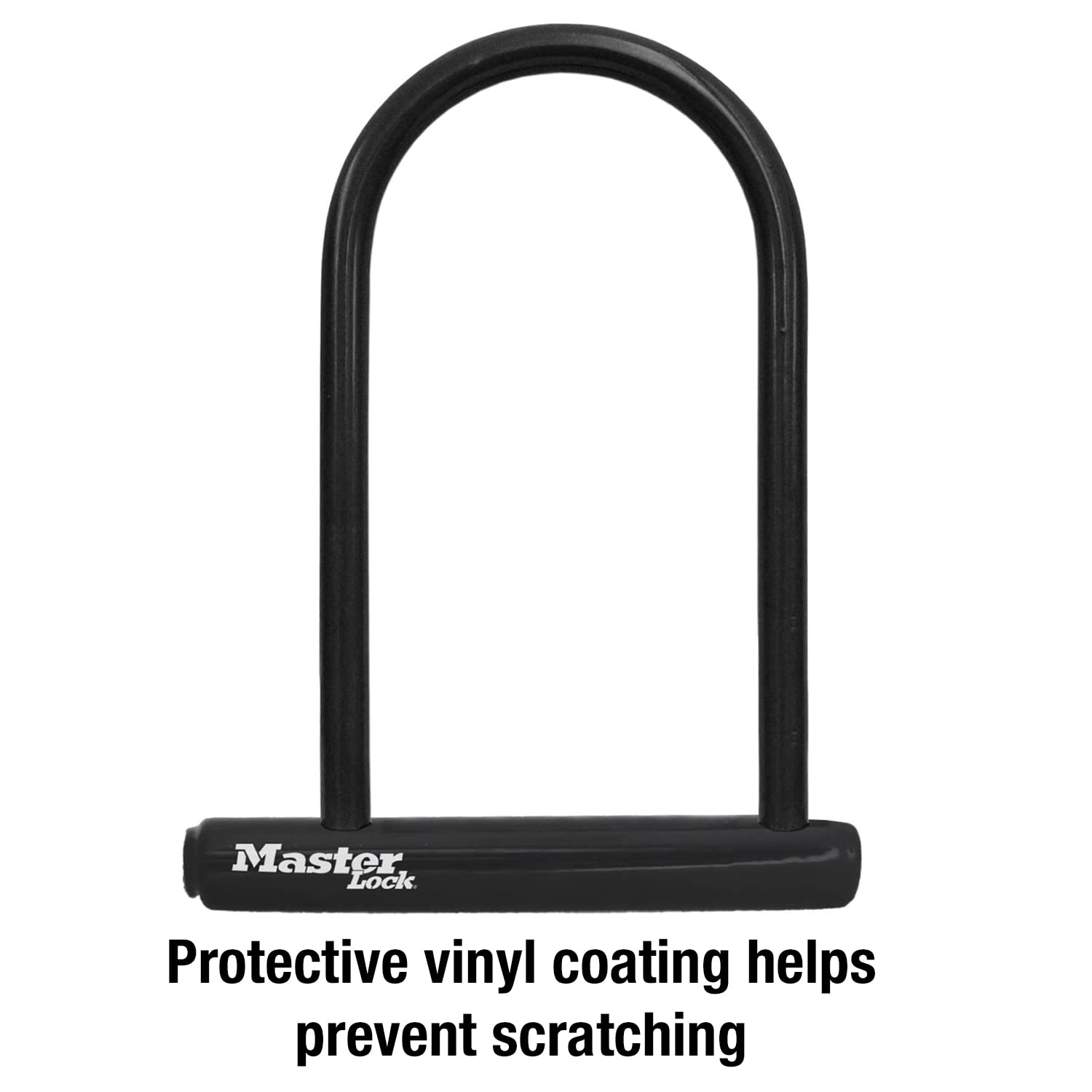 Master Lock Black Bike Lock with Key, Standard Size U-Lock for Bicycles and Other Outdoor Equipment, Anti-Theft Lock for Bikes, 8320D
