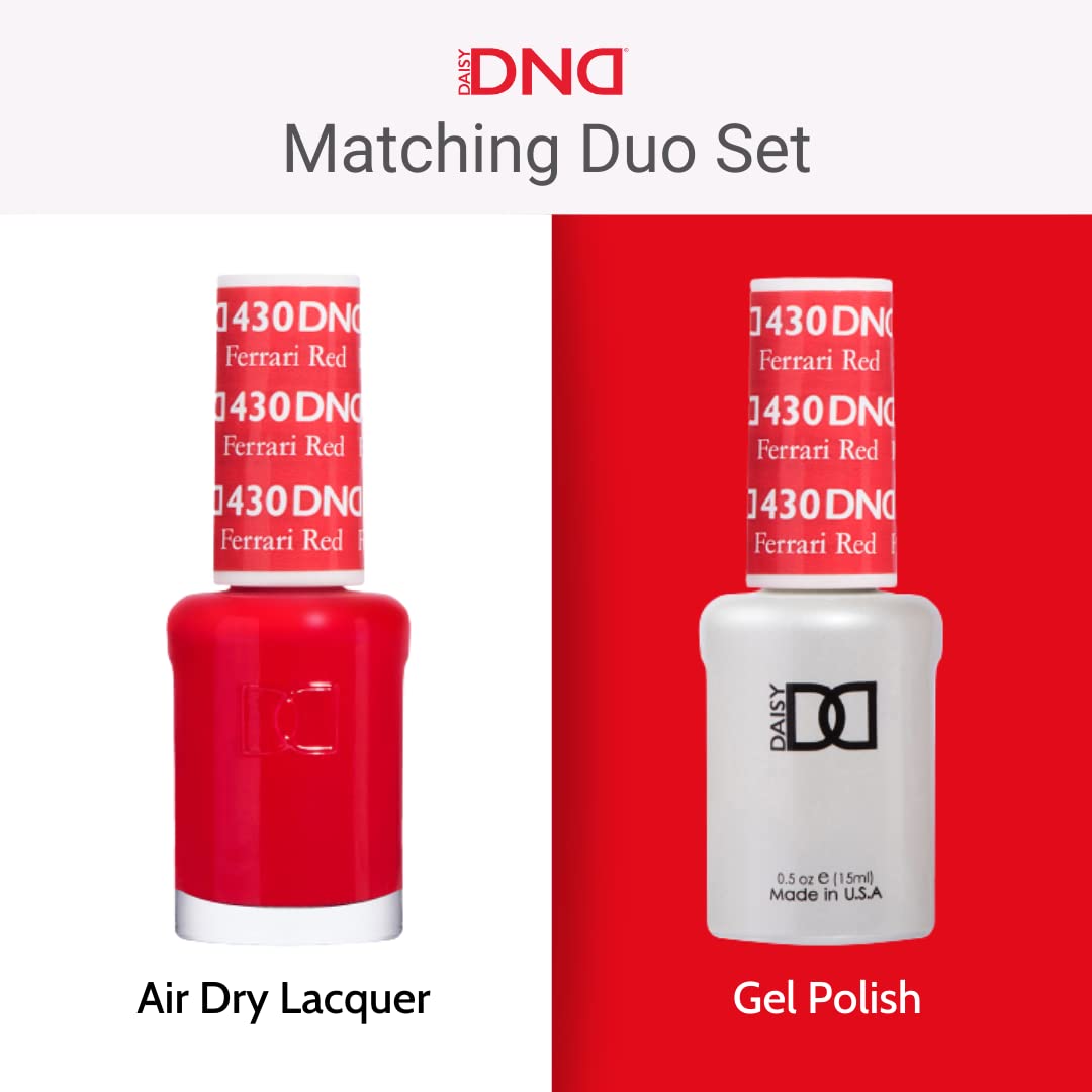 DND Gel Polish Set, Pink Collection, UV/LED Gel Polish and Air Dry Nail Lacquer, Matching Chip-Free Polish Duo, 601 Ballet Pink, 0.5 Fl Oz