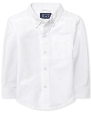 The Children's Place Baby Boys And Toddler Boys Long Sleeve Oxford Button Down Shirt,White, 5T