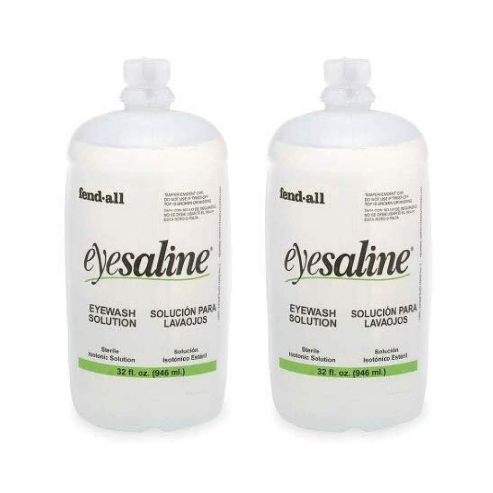عبوة إعادة تعبئة لمحلول غسول العين Fendall Eyesaline Saline، 32 أونصة (عبوتان)