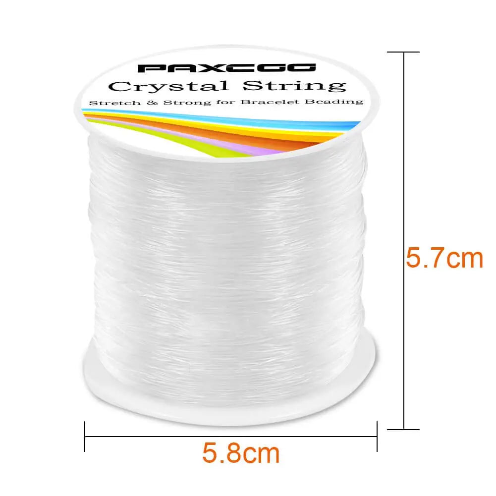 Paxcoo 0.8mm Elastic String, Stretchy Bracelet String Crystal String Bead Cord for Bracelet, Beading and Jewelry Making (120 m)