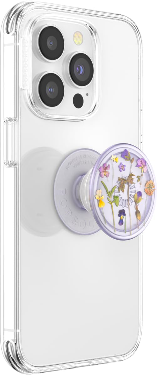 ​​​​PopSockets Phone Grip with Expanding Kickstand, Adhesive Grip, Cute PopSockets - Purple Fields