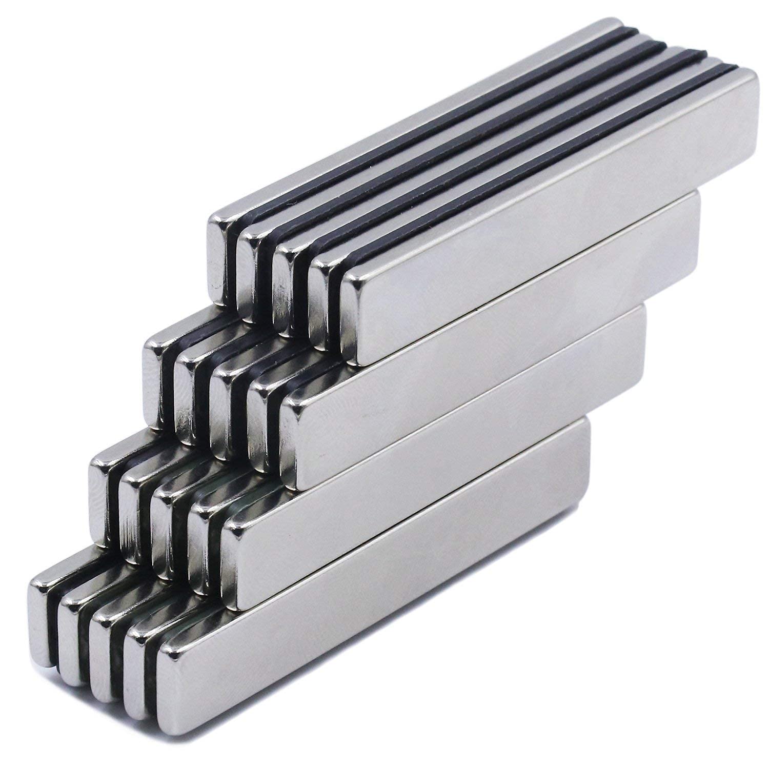 LOVIMAG Powerful Neodymium Bar Magnets, Rare Earth Metal Neodymium Magnet - 60 x 10 x 3 mm, Pack of 24