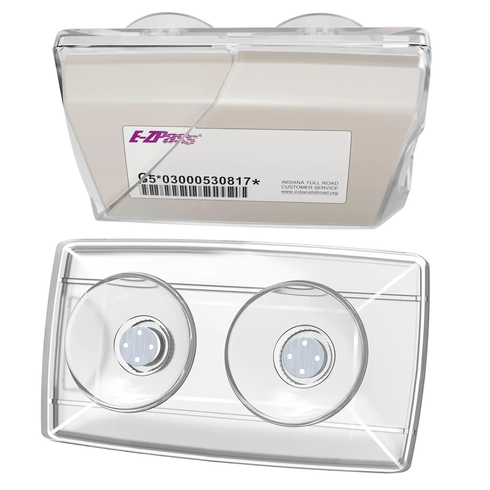 FLLIK EZ Pass Holder for Windshield. Ezpass with Strong Suction Cups. Toll Pass Transponder iPass Holder. (Clear, 1Pack)