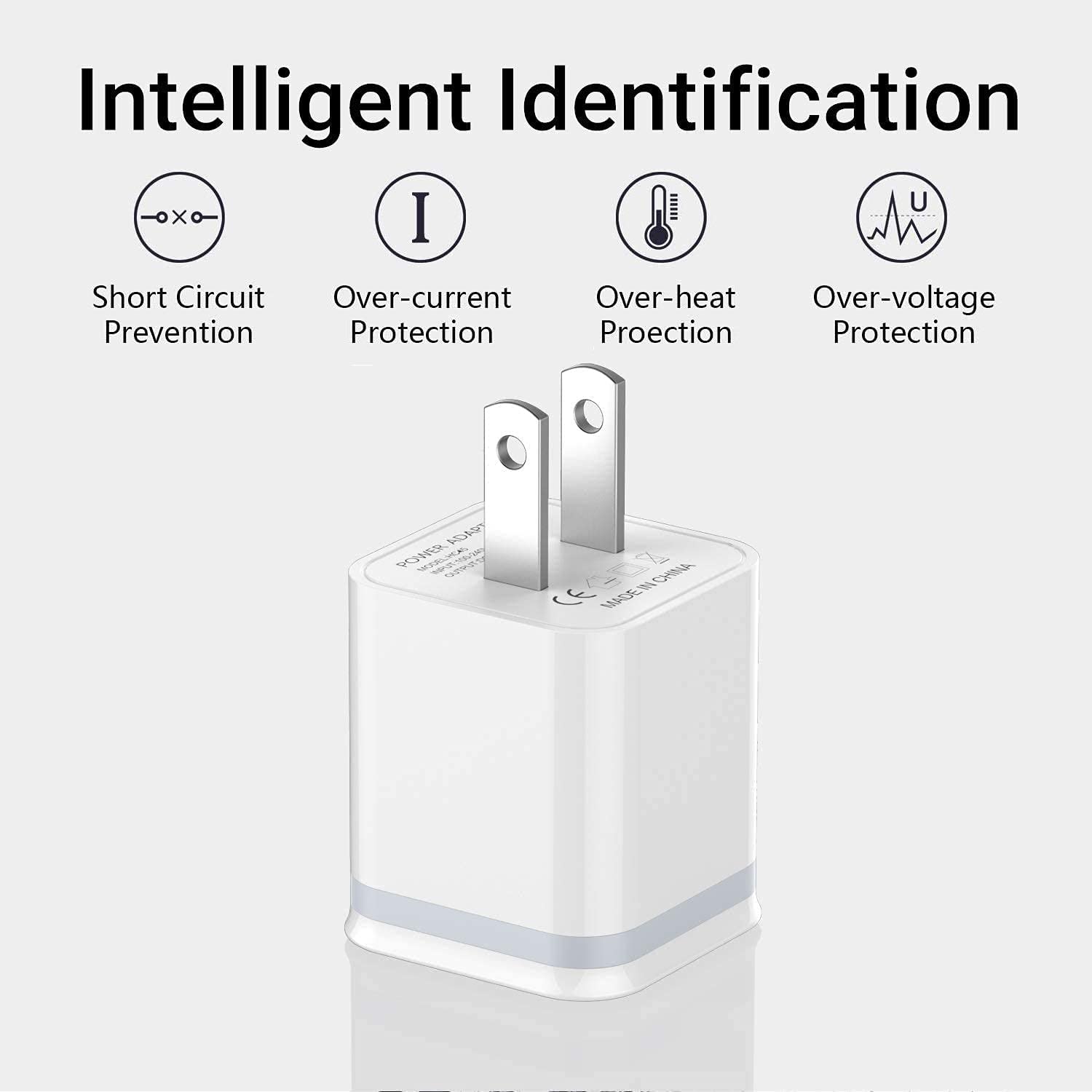 USB Wall Charger, LUOATIP 3-Pack 2.1A 5V Dual Port Cube Power Adapter Plug Block Charging Box Brick for iPhone 13 12 11 Pro Max SE XS XR X 8 7 6 6S Plus, Galaxy, LG, Moto, Android Phones