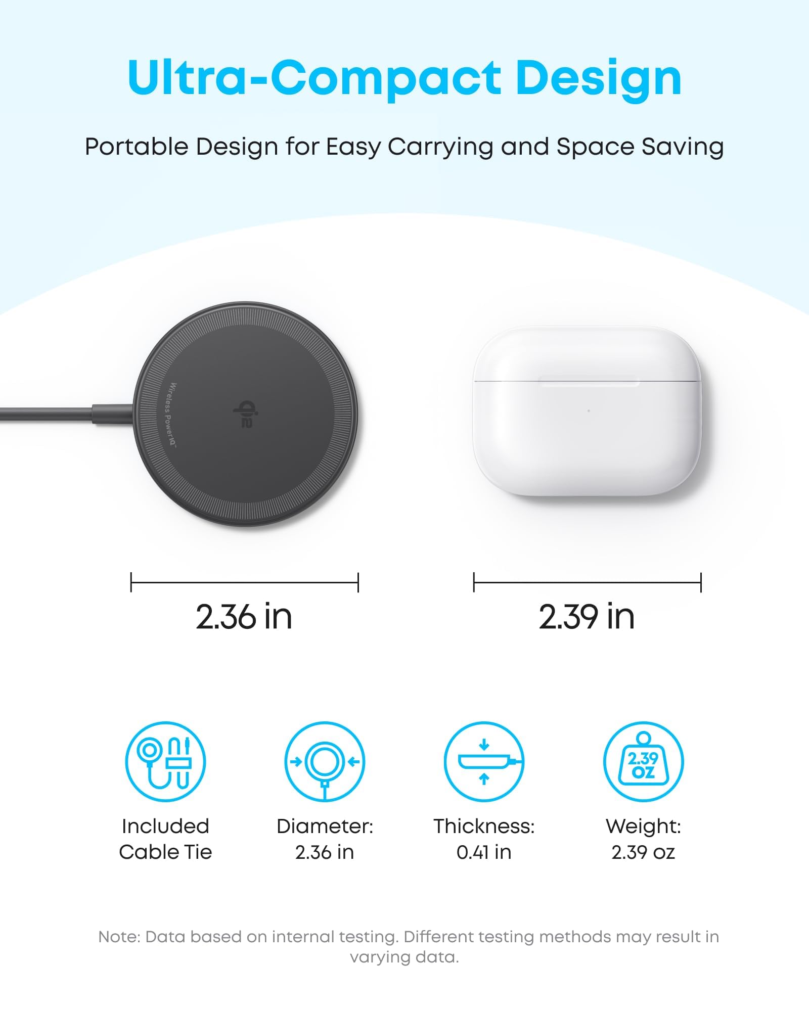 Anker Zolo Magnetic Wireless Charger, 2-Pack Qi2 Certified 15W MagSafe-Compatible Wireless Charging Pad, for iPhone 16/15/14/13 Series, AirPods, and More (Not for Pixel, Adapter Not Included)