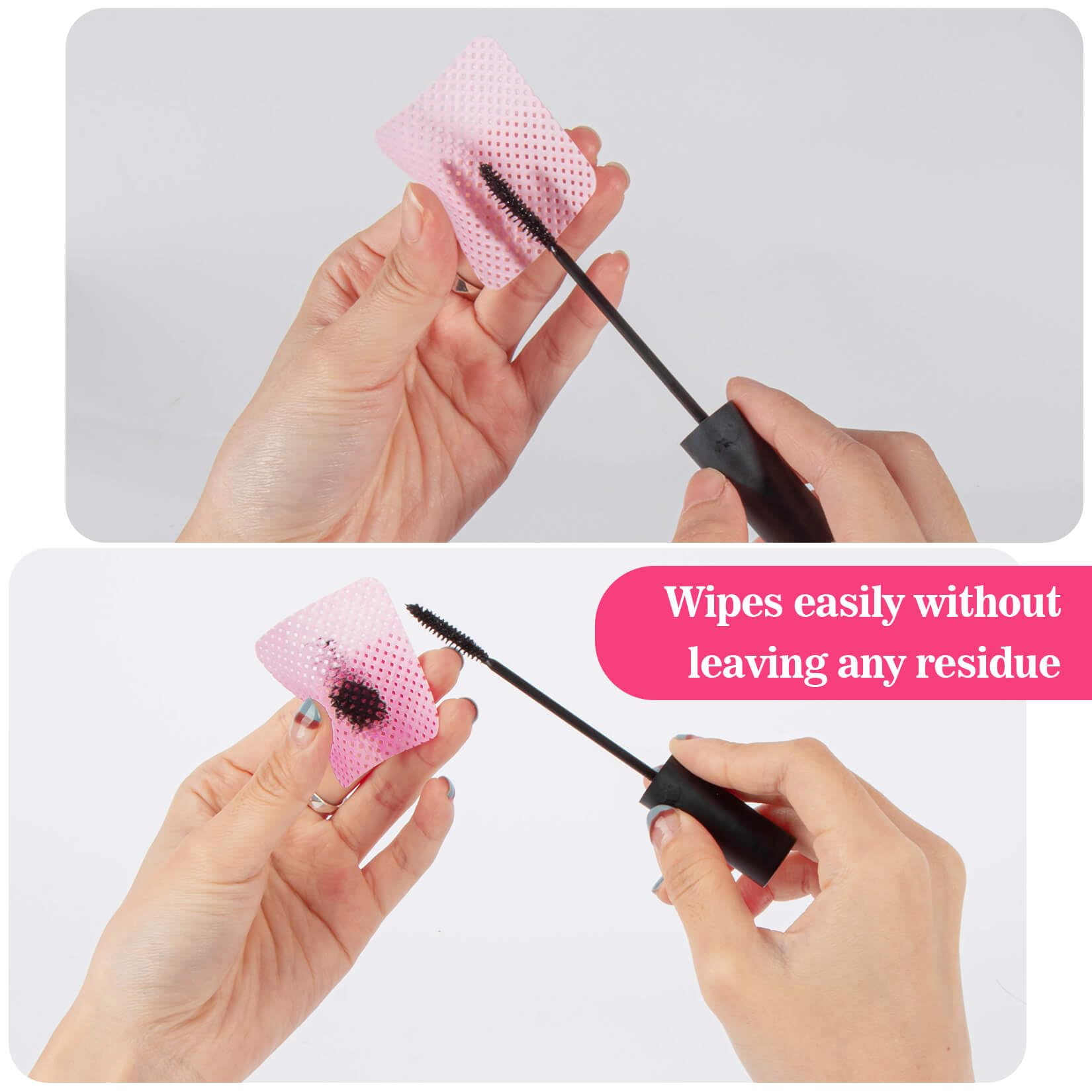 MAQIHAN 1200 Lint Free Nail Wipes - Pink Acetone Nail Polish Remover Wipes Lint Free Nail Wipes Pads Gel Nails No Lint Nail Glue Wipes Eyelash Extensions Toallitas Para Uñas Sin Pelusa Nail Supplies