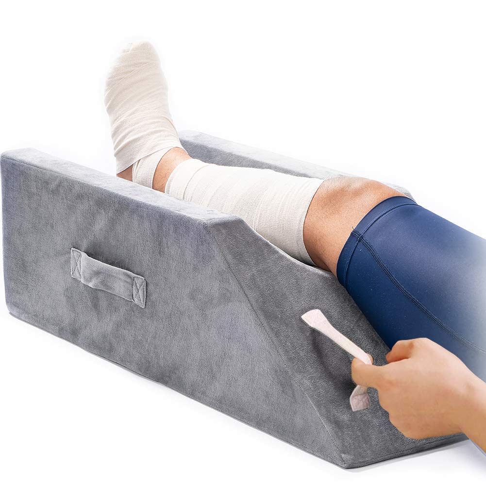 LightEase Memory Foam Beinstütze und Höhenkissen mit zwei Griffen für Operation, Verletzung oder Ruhe
