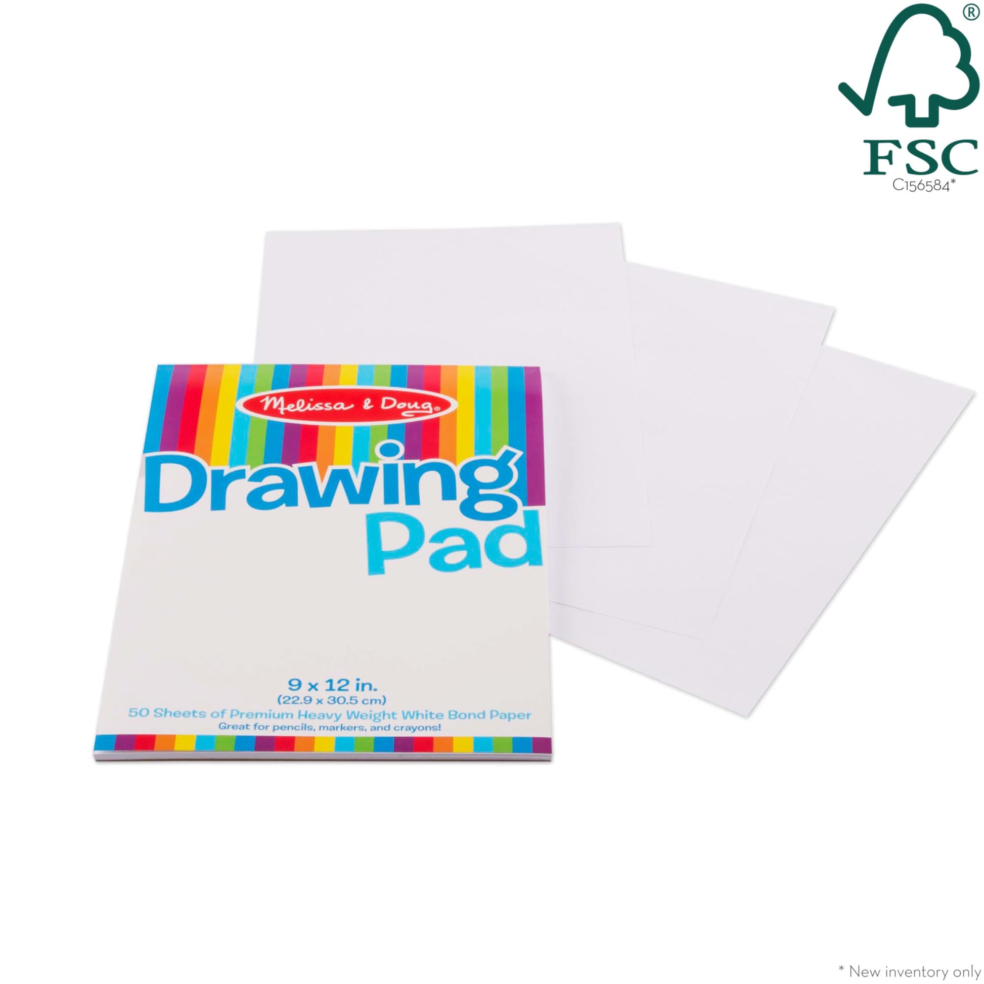 Melissa & Doug Drawing Pad (9 x 12 inches) with 50 Sheets of White Bond Paper