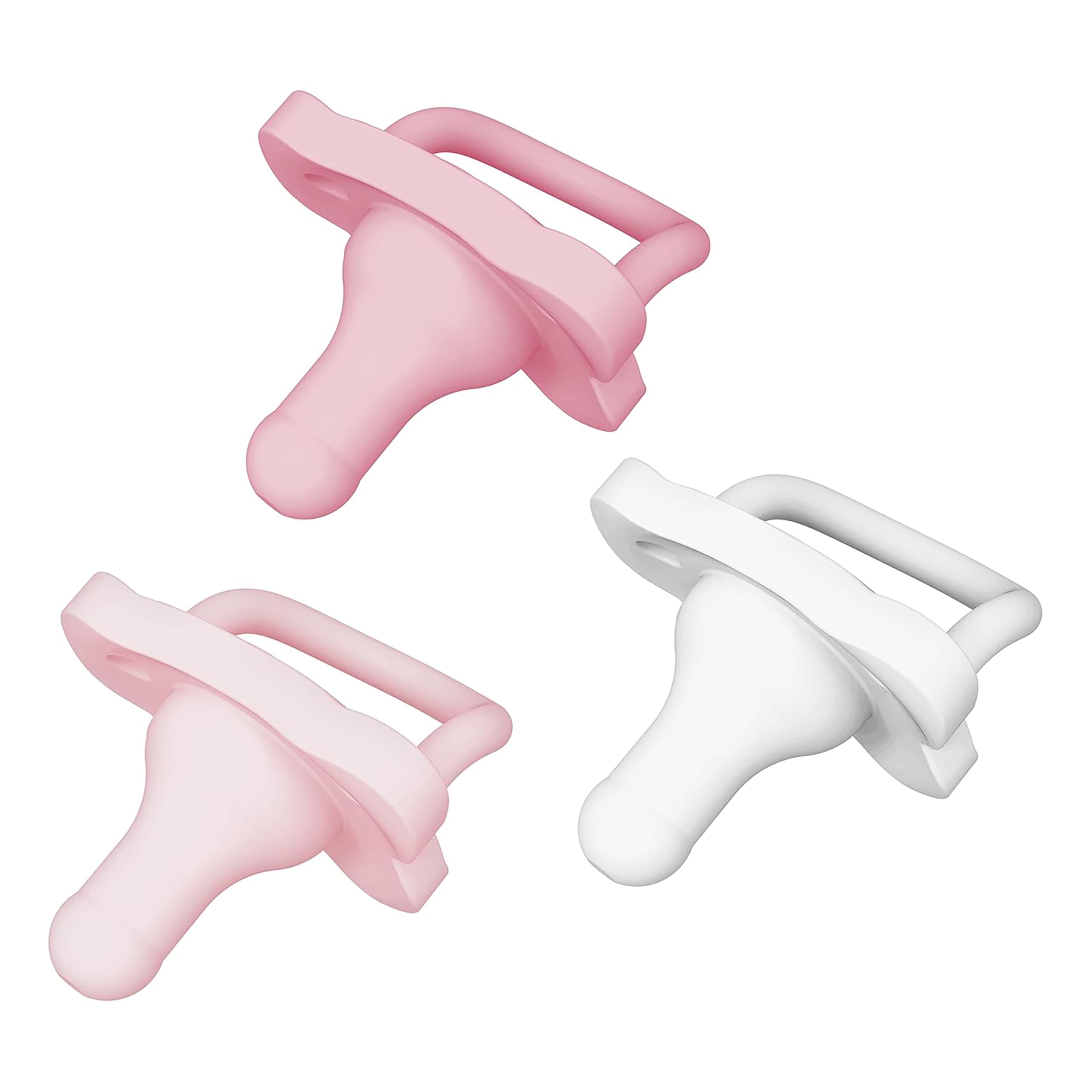Dr. Brown's HappyPaci 100% Silicone Pacifier 0-6m, BPA Free, White, Pink, Light Pink 3-Pack