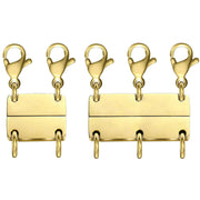MKCYD Multi Necklace Layering Clasps Strong Magnetic Clasp, Gold Necklace Separator for Layering, Multiple Jewelry Closures for Layered Look