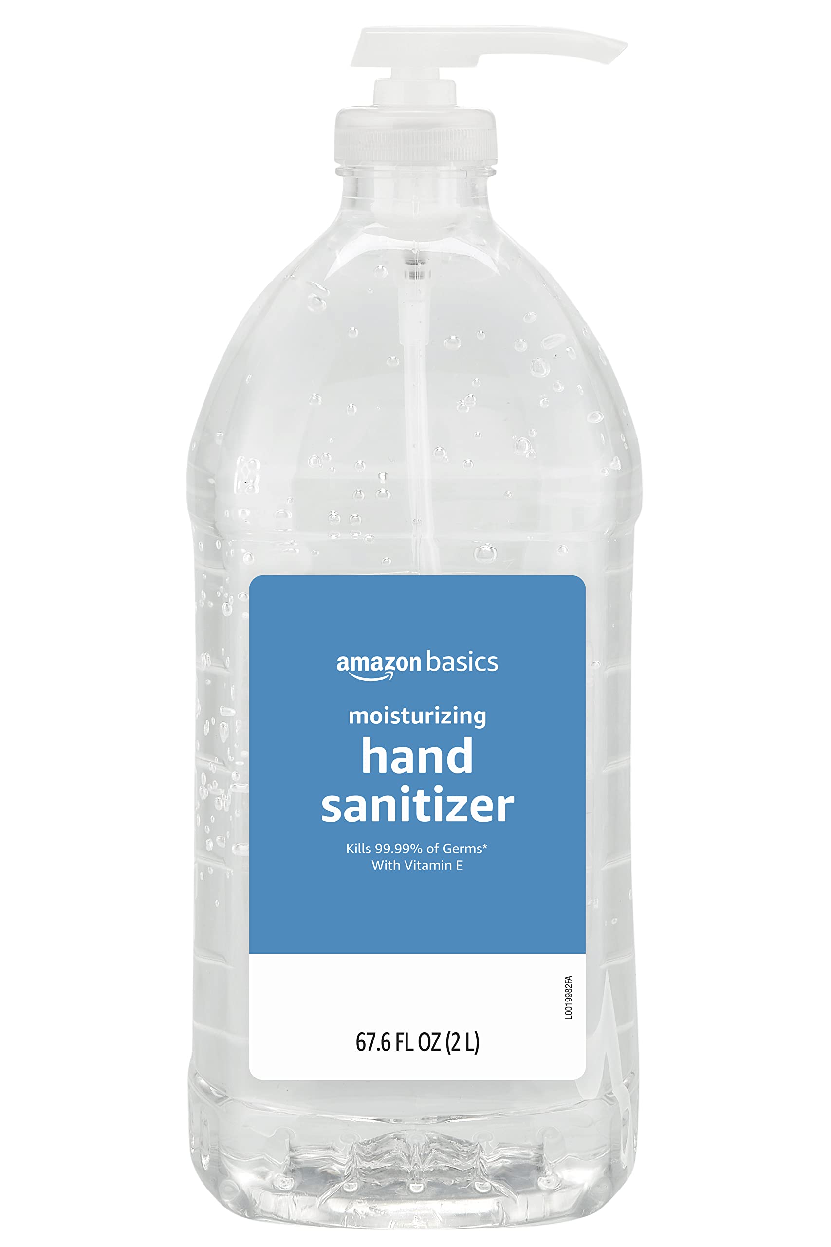 Basics Hand Sanitizer, Original Scent, Contains 62% Ethyl Alcohol, 67.60 Fl Oz (Pack of 1) (Previously Solimo