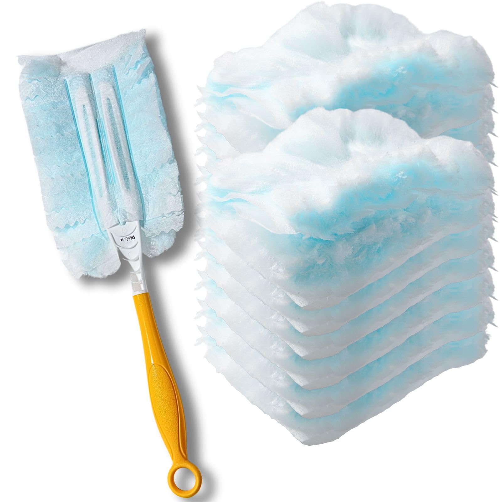 Duster Refills,Static Dust Removal Brush Disposable Replacement Head Compatible with Swiffer Duster Refills for Electronics, Furniture, Blinds, Ceiling Fans (Blue, 18 PCS)