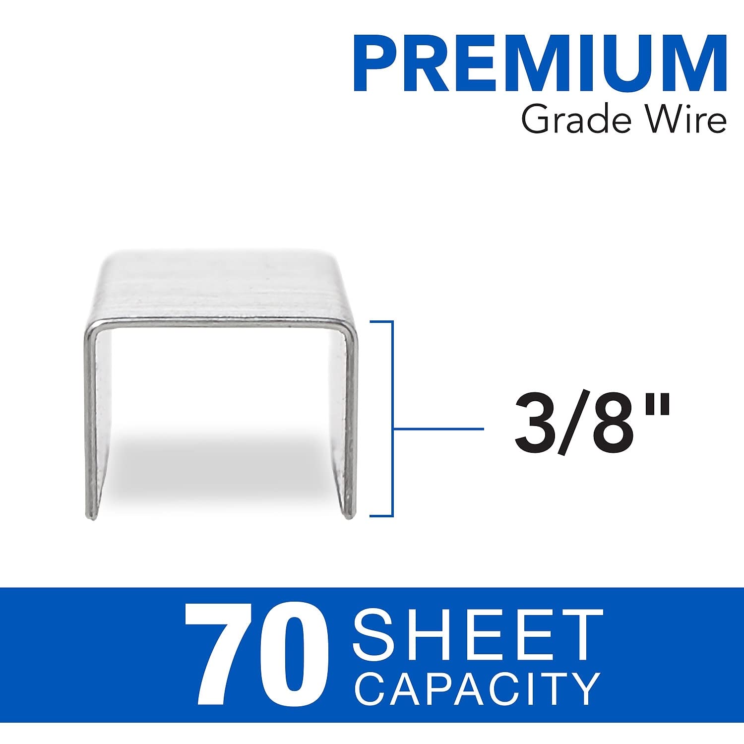 Swingline Staples, Premium High Capacity for Desktop Staplers, 3/8" Length, 125/Strip, 2500/Box, Jam Free, Optima (35550)