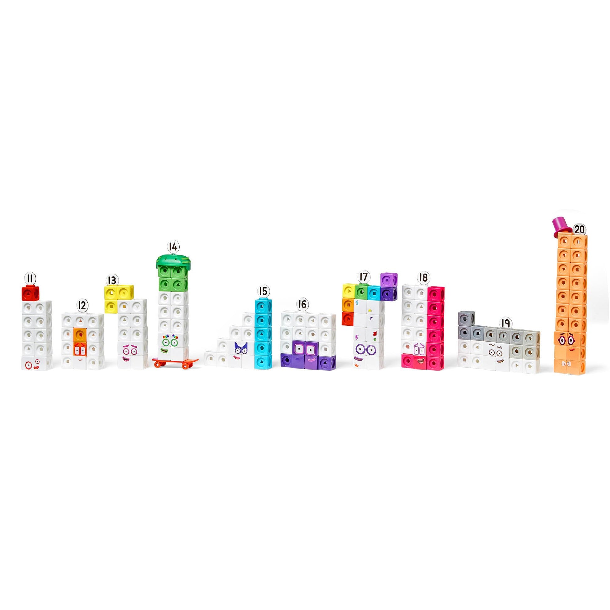 hand2mind Numberblocks MathLink Cubes 11-20 Activity Set, 30 Numberblocks Activities Linked to TV Episodes, 155 NumberBlocks MathLink Cubes, Numberblocks Toys, Math Cubes, Homeschool Supplies