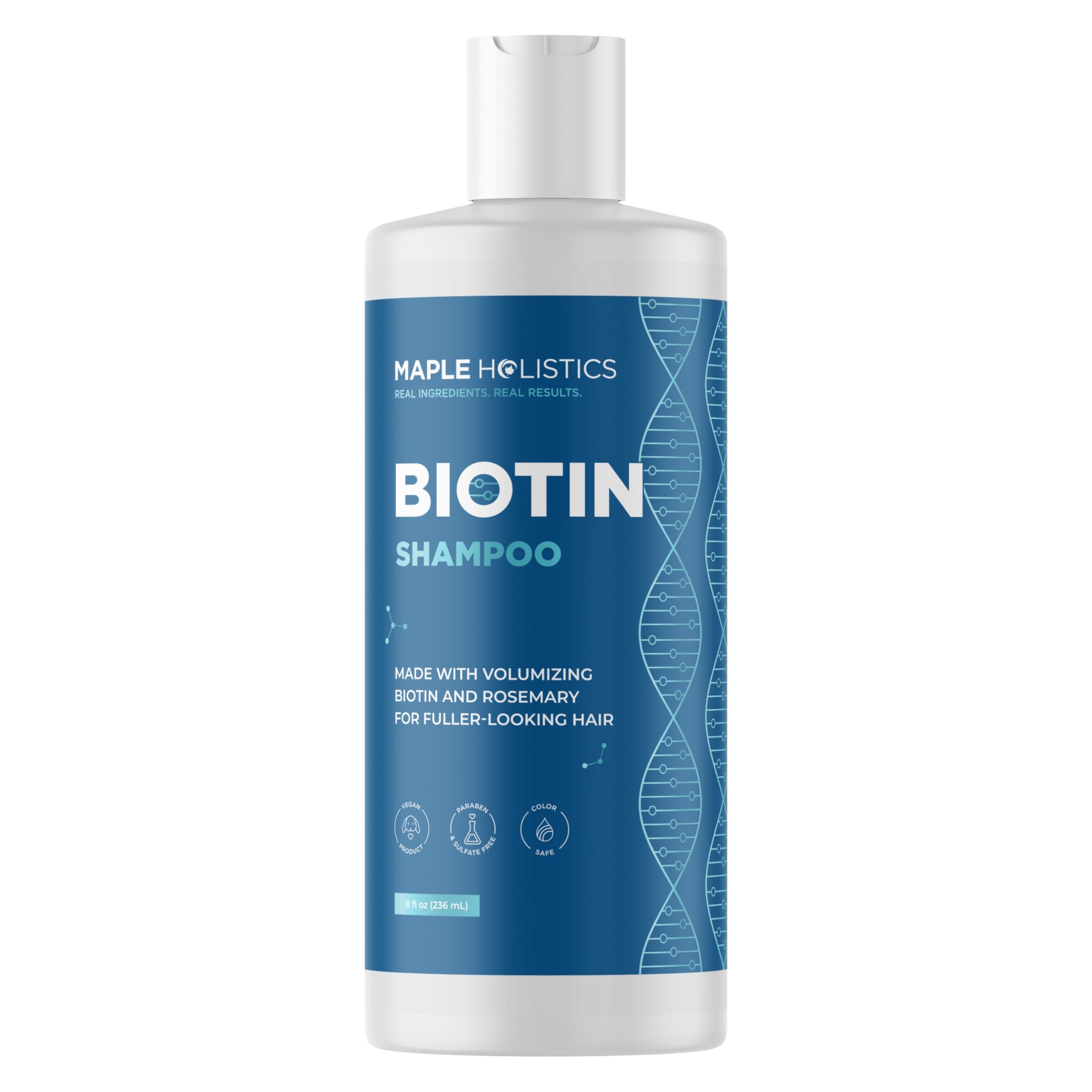 Rosemary and Biotin Shampoo for Thinning Hair - Vegan Volumizing Shampoo for Fine Hair with B Vitamins Argan Oil & Tea Tree Essential Oil - Paraben Silicone and Sulfate Free Vegan Formula (8 Fl Oz)