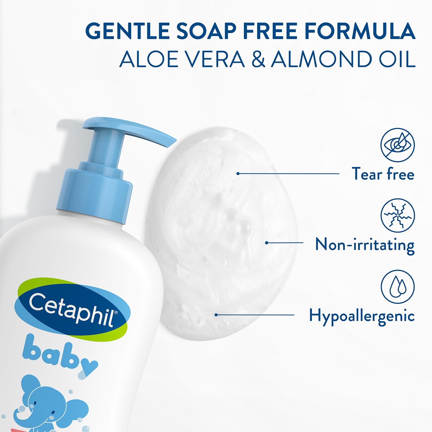 Cetaphil Baby Shampoo and Body Wash with Organic Calendula, Tear Free, Hypoallergenic, Ideal for Everyday Use, Dermatologist Tested, 7.8oz