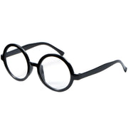 Spooktacular Creations Wizard Glasses, Halloween Black Round Glasses, Black Circle Eyeglasses for Kids & Adults Halloween Accessories Costume