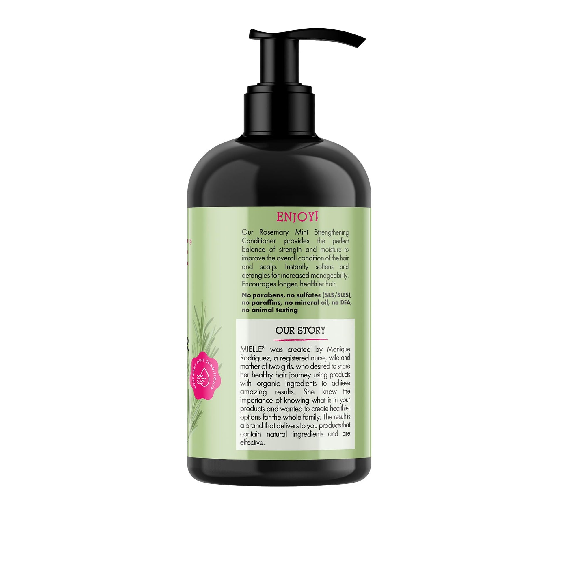 Mielle Organics Rosemary Mint Strengthening Hair Conditioner - Detangling & Hydrating Conditioner to Help Increase Manageability - Infused with Biotin to Support Longer, Healthier Strands (12 oz)